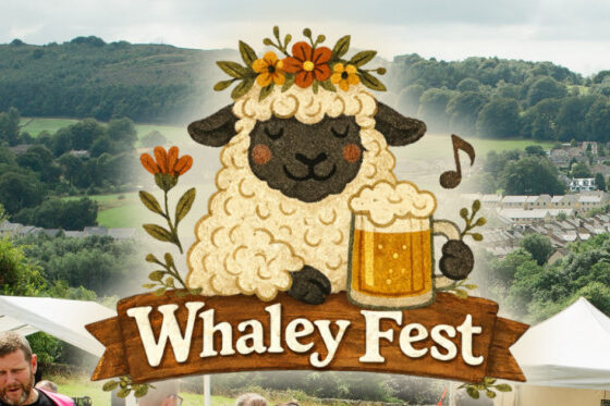 Whaley Fest Whaley Fest logo featuring an illustrated sheep with flowers and a pint.