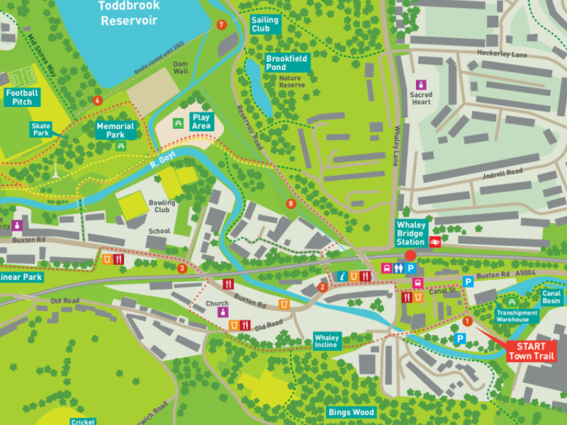 Whaley Town Trail Whaley Bridge Town Trail Map